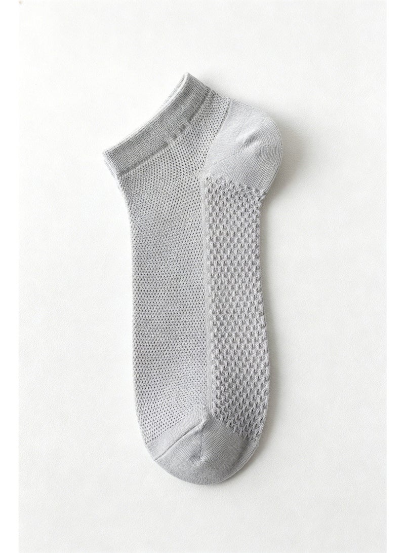 Aido Unisex Short Socks, 6 Pairs Low-Cut Breathable Ankle Socks, Soft Sweat-Absorbent Everyday Socks in Black, White and Gray - Image 3