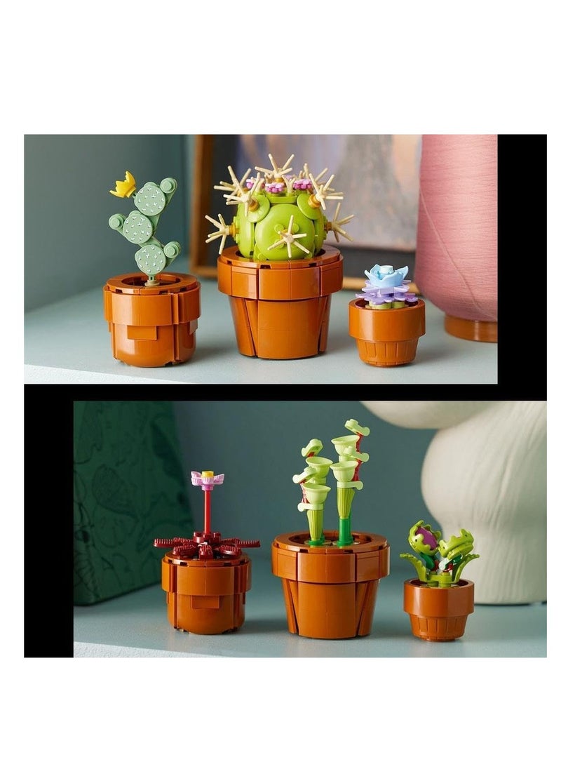 LEGO LEGO Tiny Plants Set, Artificial Flowers In Buildable Teracotta-Coloured Pots, Botanical Collection, Home Decor Accessory, Gift Idea 10329  - Image 2