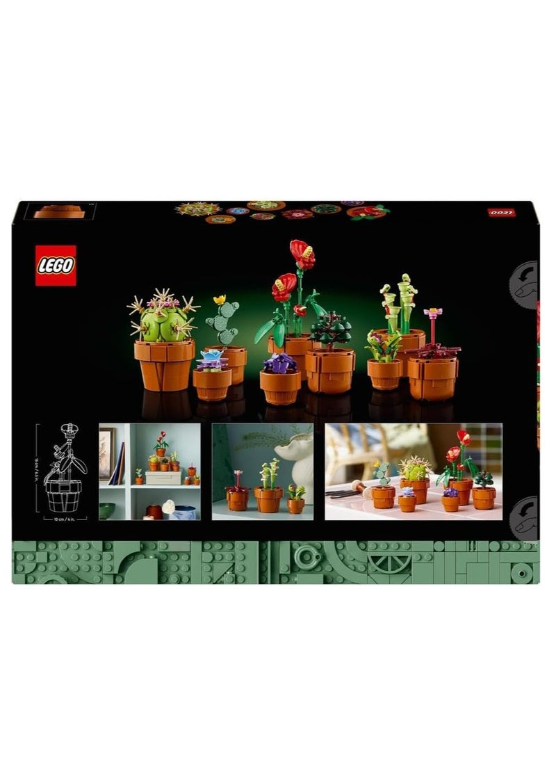 LEGO LEGO Tiny Plants Set, Artificial Flowers In Buildable Teracotta-Coloured Pots, Botanical Collection, Home Decor Accessory, Gift Idea 10329  - Image 5