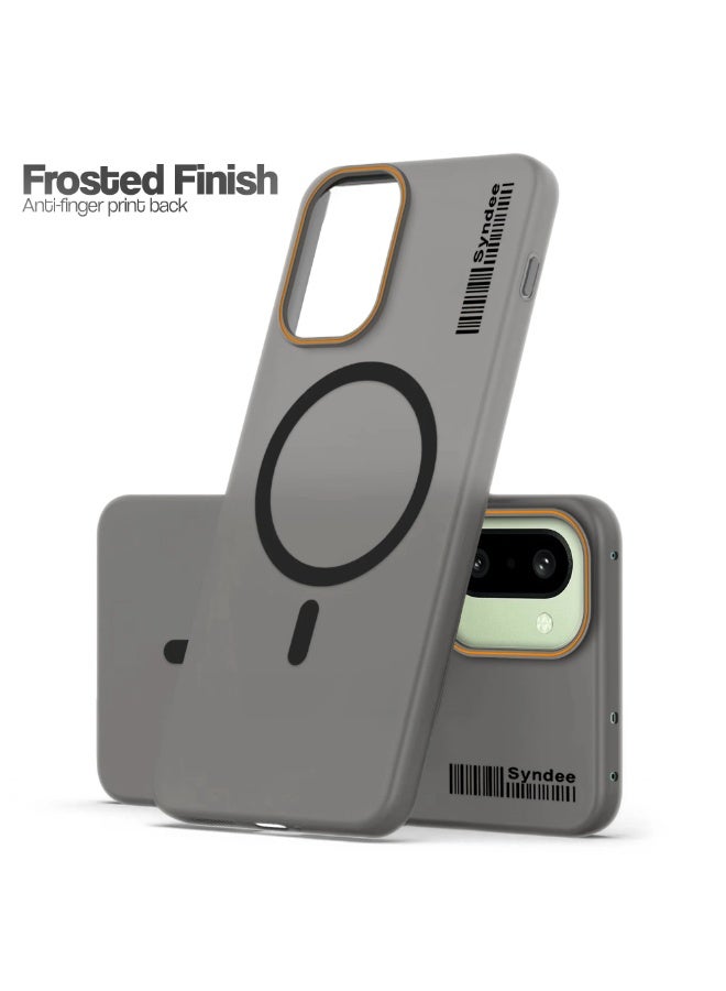 Syndee Anti Yellowing Translucent Matte Full Cover PC Smoke Frosted Cellphone Phone Case for Oneplus Ace 6 5G/15R 5G/Ace 6T 5G (Black) - Image 1