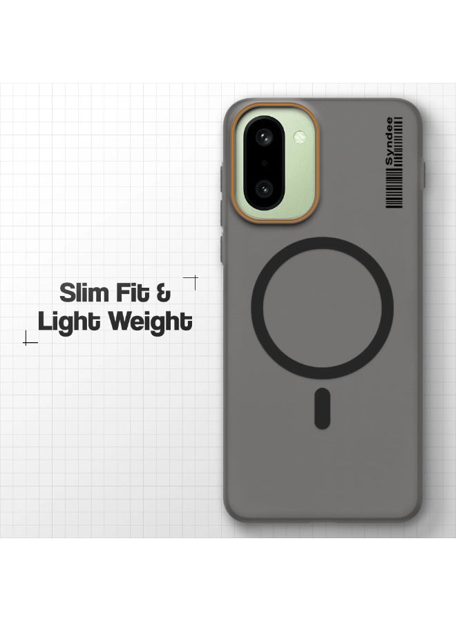Syndee Anti Yellowing Translucent Matte Full Cover PC Smoke Frosted Cellphone Phone Case for Oneplus Ace 6 5G/15R 5G/Ace 6T 5G (Black) - Image 2