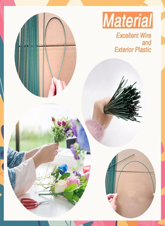 DeLush 16 Inch 22 Gauge Green Floral Wire for Flower Arrangements, DIY, Bouquet Stem Wrapping and Crafts (Pack of 50) - Image 3