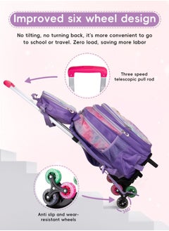 URbazaar Children School Bag Student Backpack with Reflective Strip Design & Padded Adjustable Shoulder Strap Large volume Waterproof Bookbag and for 3-10 Year Boys Girls Elementary Kindergarten(Mermaid)  - Image 4