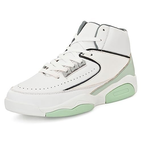 Cruiser Men's White High-Neck Sneakers | Lightweight & Comfortable | Ideal for Walking, Gym, and Casual Wear, 10 UK - Image 1