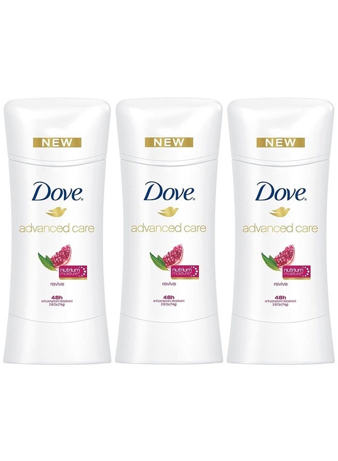 Dove مزيل العرق المتقدم للعناية، ريفيف 2.6 أونصة (عبوة من 3) - Image 1