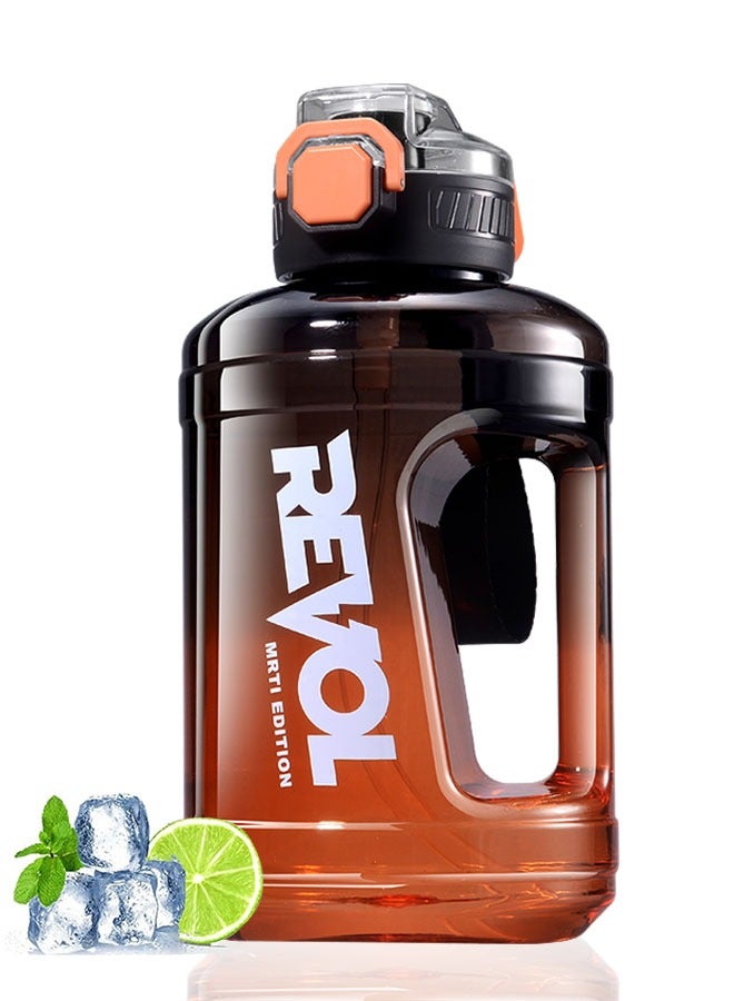 REVOL Water Bottle 1600ml Large Sport Bottle Jug with Big Handle and Straw for Gym Travel Camping - Image 1