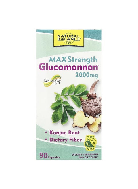 Natural Balance, Glucomannan™, Maximum Strength, 2,000 mg, 90 Capsules (666 mg per Capsule)