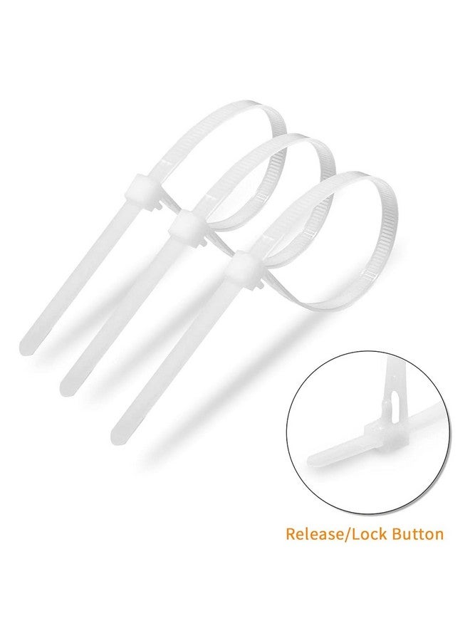 Hian Reusable Nylon Zip Ties for Home, Office, and Outdoor Use - Adjustable, Strong, and Durable Cable Organizers for DIY Projects and Cable Management (White, 6-Inch, Pack of 100) - Image 3