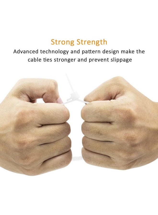 Hian Reusable Nylon Zip Ties for Home, Office, and Outdoor Use - Adjustable, Strong, and Durable Cable Organizers for DIY Projects and Cable Management (White, 6-Inch, Pack of 100) - Image 4