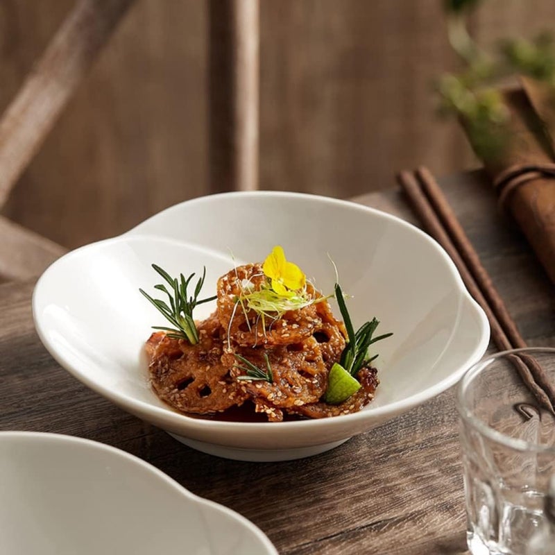 Pasta Bowls Appetizer Plates Serving Plate Serving Tray Creative White Ceramic Plate Vegetable Plate Household Deep Plate Soup Plate Salad Plate Hotel Tableware Dining Serving Plates for Parties - Image 4