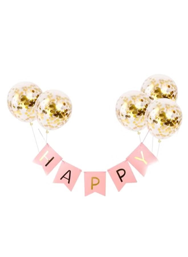 Sharpdo 5-Piece Happy Birthday Balloon Set With Hanging Flag - Image 3