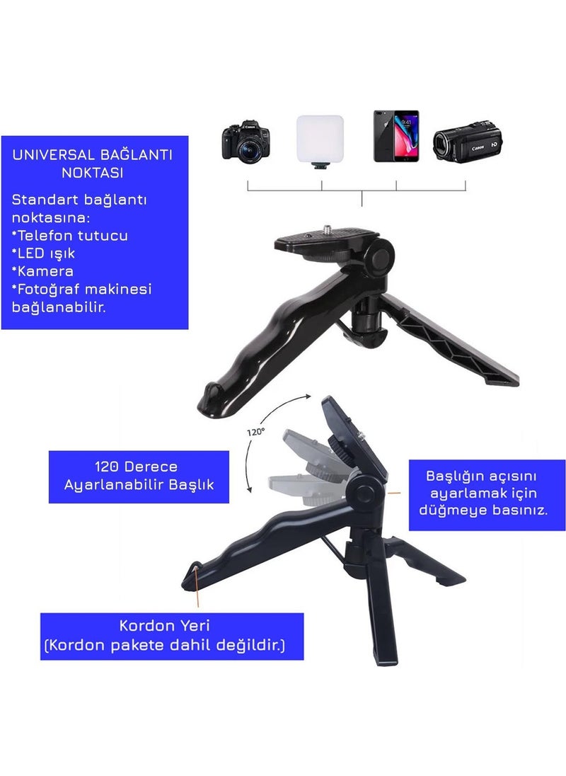 Upway - LED Light Microphone Tripod Remote Control Video Recording Photo Selfie Set - Image 1