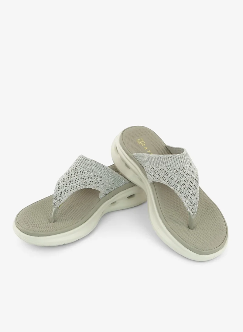 زينة 221-347 Zayna Ladies Casual Slides 19Z332-A3 Grey
