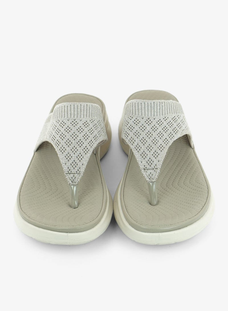 زينة 221-347 Zayna Ladies Casual Slides 19Z332-A3 Grey - Image 4