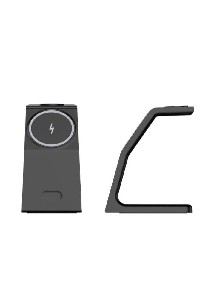spa luxetique Magnetic Wireless Mag-Safe Charging Station, 3 in 1 Fast Max Charging for iPhone 16 15 14 13 12 Pro Max Plus, Charger Stand for Apple Watch Series & Air pods 4 3 2 Pro, Gifts for Men  - Image 1