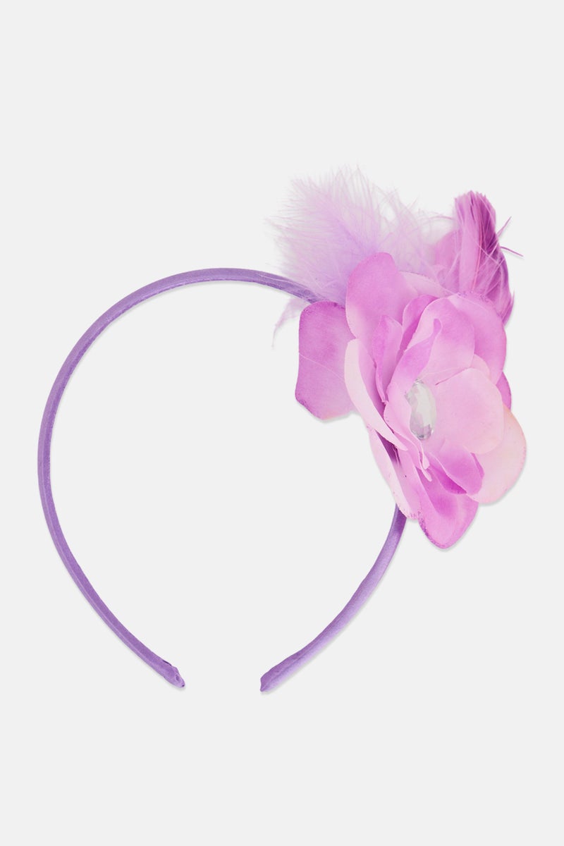 Expressions Kids Girl Princess Feather Head Band, Lavender - Image 2