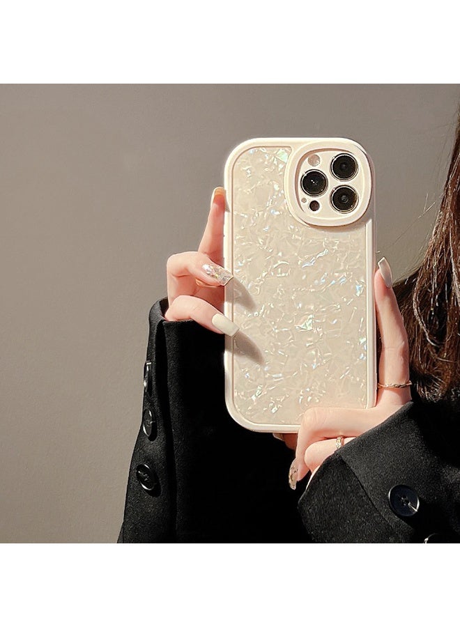 NIBEMINENT Dreamy Shell Pattern Protective TPU Case Cover For iPhone 17 Pro, Milk White
