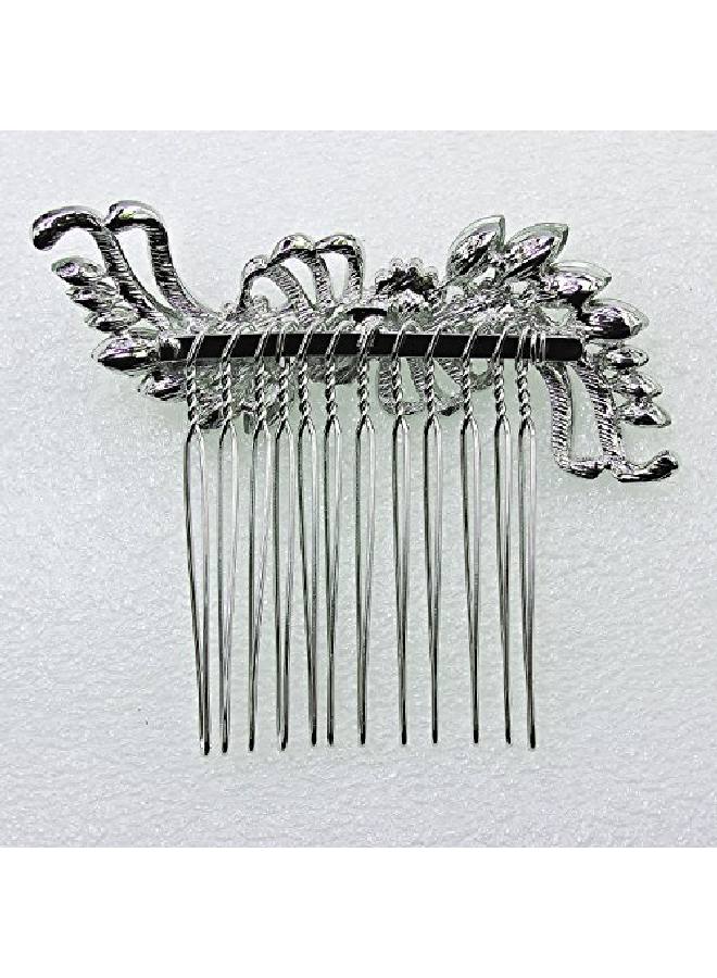 Faship Navy Blue Crystal Hair Comb - Image 3