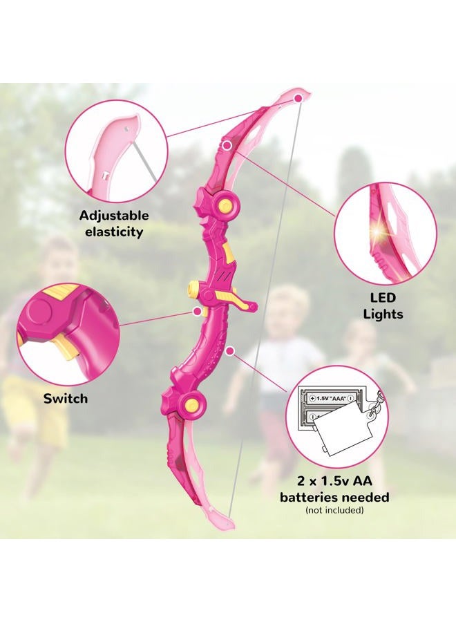 GMAOPHY Bow and Arrow Toys with LED Flash Lights, Birthday Gift for Girls 4 5 6 7 8 9 10 Year Old, Archery Set Indoor Outdoor Activity with 20 Suction Cup Arrows, 2 Targets & Quiver, Kids Sport Toys - Image 4