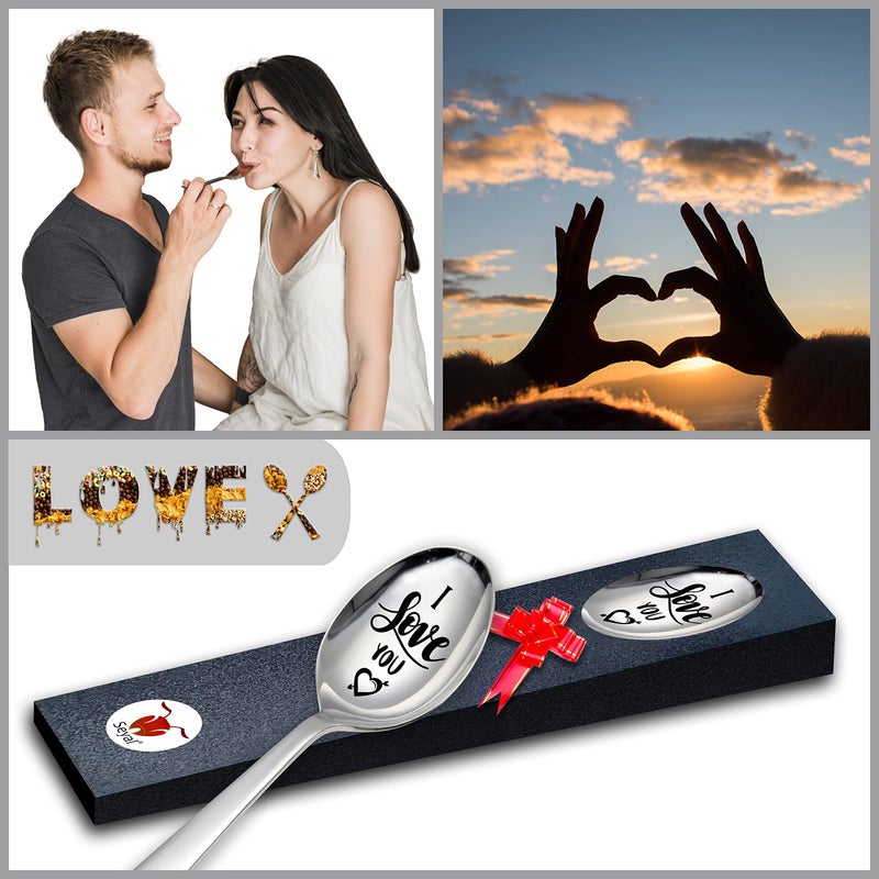 Seyal® I Love You Engraved Stainless Steel Gift Spoon - Image 3
