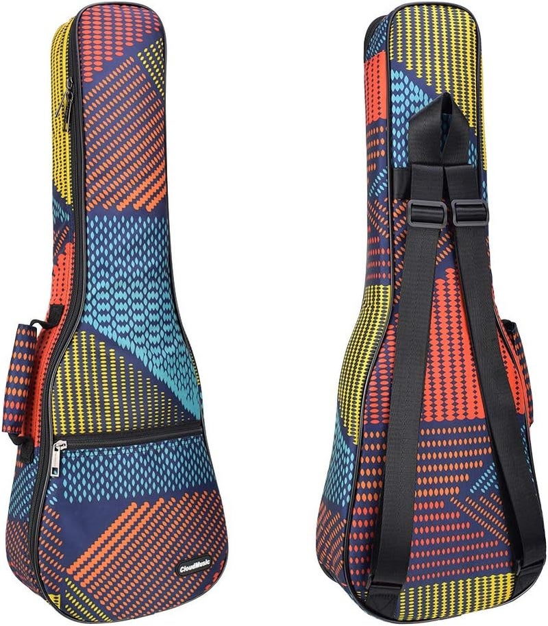 CLOUDMUSIC Ukulele Case Gig Bag Padded Backpack For Concert 23" Inch(Concert,Dark Blue) - Image 1
