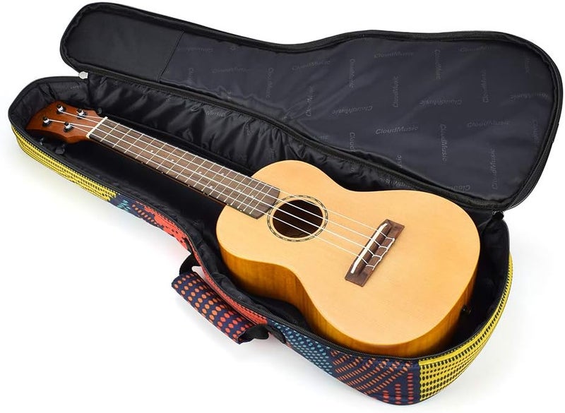 CLOUDMUSIC Ukulele Case Gig Bag Padded Backpack For Concert 23" Inch(Concert,Dark Blue) - Image 4