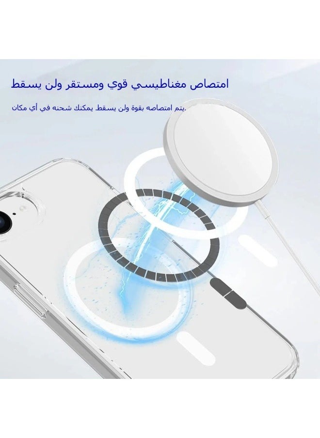 Suitable for iPhone 16E two-in-one large hole mobile phone case transparent magnetic mobile phone case