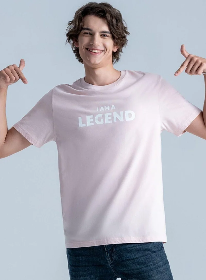 Men's Slim Fit Cotton Jersey Message Print Tee