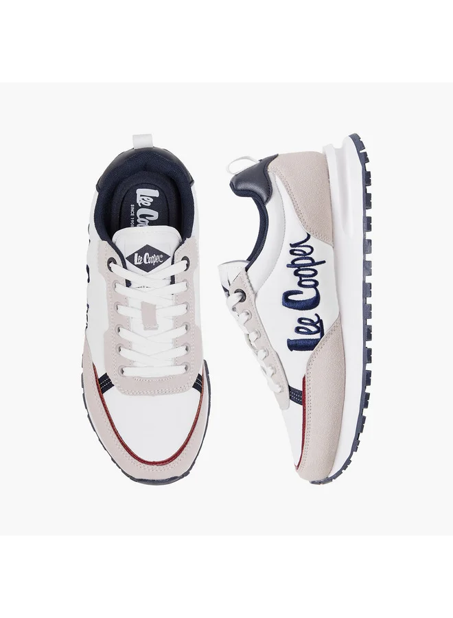 لي كوبر Women's Logo Detail Lace-Up Sneakers