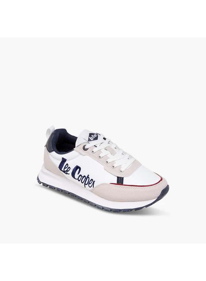 لي كوبر Women's Logo Detail Lace-Up Sneakers