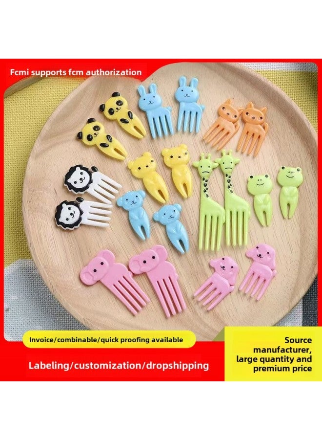 Hot Ant Moving Fruit Fork Creative Dim Fork Plastic Ant Party Fruit Cake Fork 12 Pack-Specifications:8pc Cat Claw Opp Bag  - Image 2