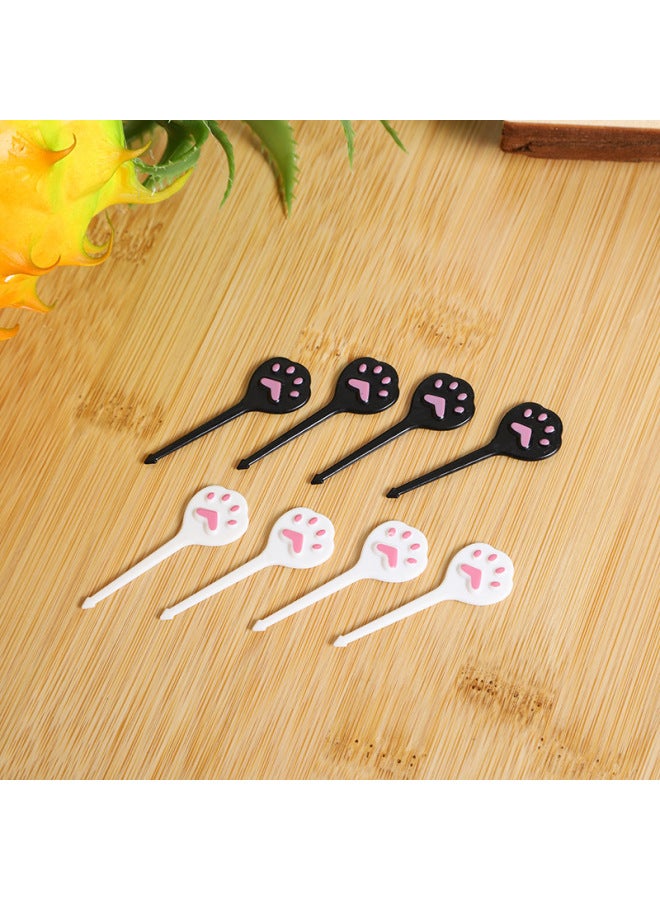 Hot Ant Moving Fruit Fork Creative Dim Fork Plastic Ant Party Fruit Cake Fork 12 Pack-Specifications:8pc Cat Claw Opp Bag  - Image 1