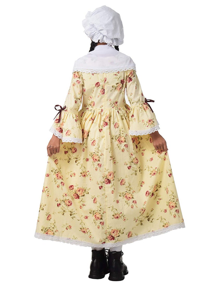 GRACEART Colonial Girls Dress Prairie Pioneer Costume 100% Cotton (Yellow,Size-8) - Image 5