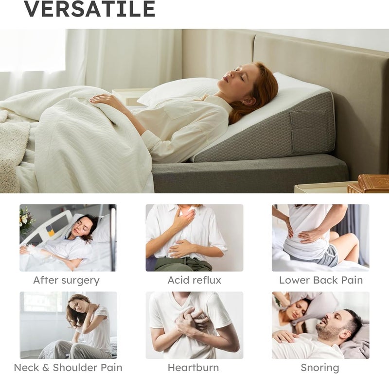 Bedluxe 8-Inch Wedge Pillow for Sleeping - Image 4