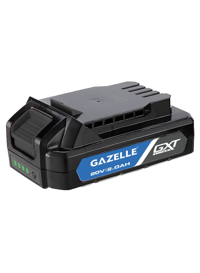 Gazelle بطارية لي-أيون 20 فولت 2.0Ah من غازيل GC1020 مع ضمان لمدة سنة