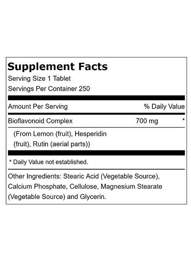 Lindberg - Lemon Bioflavonoid Complex 700 Mg With Hesperidin And Rutin Vegetarian 250 Tablets - Image 1