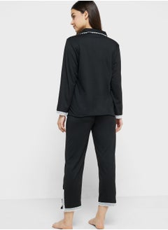 Ginger Pyjama Set With Contrast Trims  - Image 2
