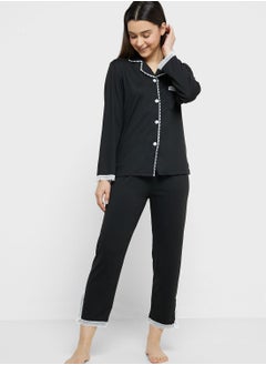 Ginger Pyjama Set With Contrast Trims  - Image 5