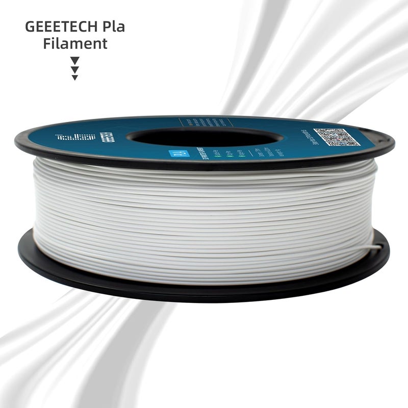Geeetech 1.75mm PLA 3D Printer Filament, 1kg Spool (2.2lbs), Upgrade Tidy Winding Tangle-Free, Dimensional Accuracy +/- 0.02 mm, White - Image 3