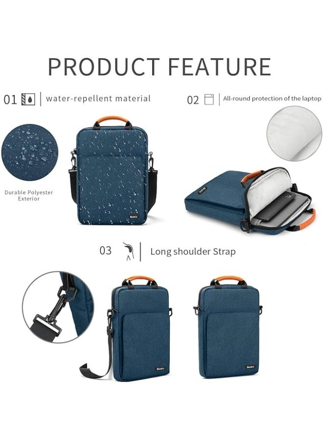 Gocokia 13 inch Laptop Shoulder Bag Carrying Pouch Sleeve Case with Large Front Pocket Vertical Laptop Sleeve Handbag for 13" MacBook - Image 2