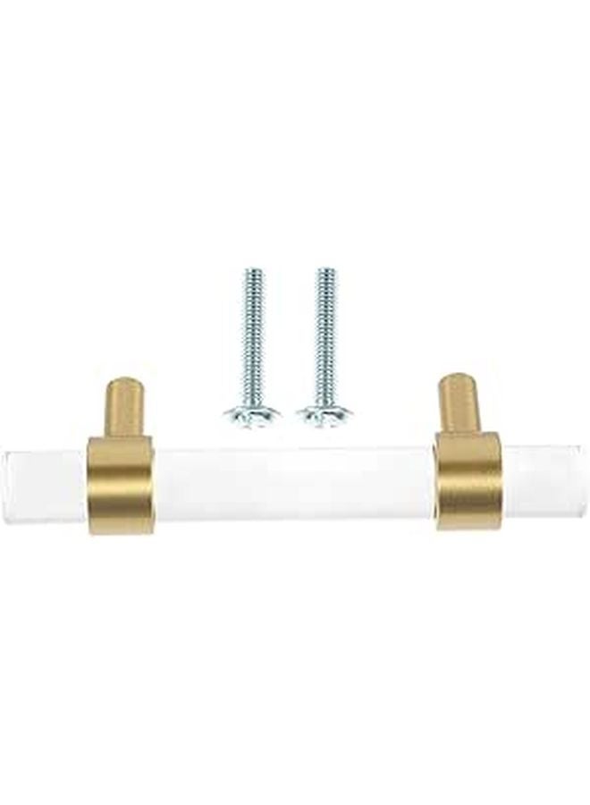 Acrylic Drawer Pull Handle 64mm Hole Spacing Solid Brass for Kitchen Wardrobe Cabinet - Image 1