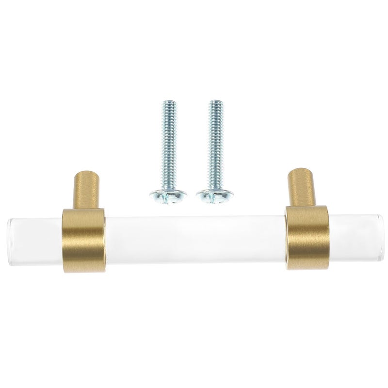 Acrylic Drawer Pull Handle 64mm Hole Spacing Solid Brass for Kitchen Wardrobe Cabinet - Image 2