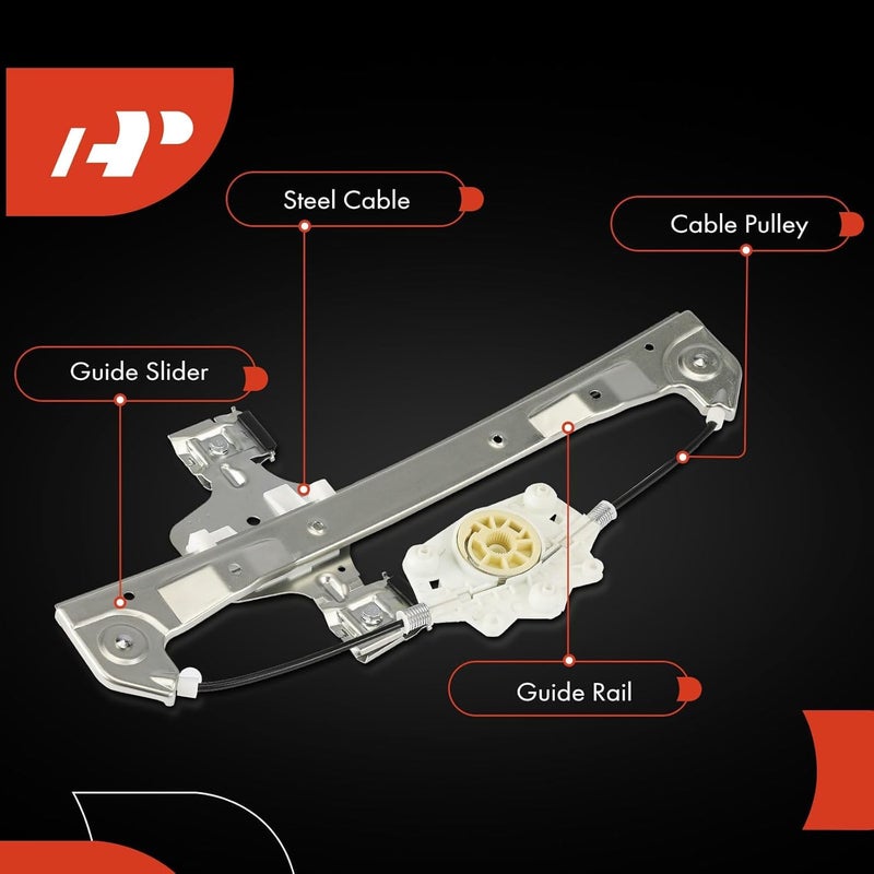 A-Premium Window Regulator Replacement for Ford Fusion, Lincoln MKZ, Lincoln Zephyr, Mercury Milan - Rear Left, Without Motor - Image 5