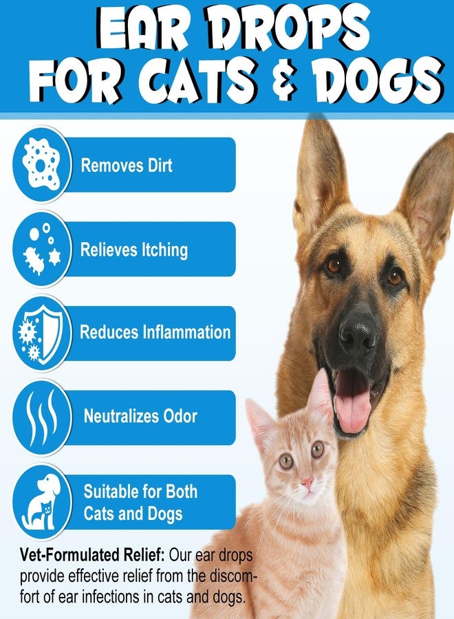 SDJUFEI 2 Pack Dog & Cat Ear Infection Treatment Drops, with 1% Hydrocortisone, Ear Yeast Infection Treatment for Dogs and Cats, Dog Ear Drops for Yeast Infection - Image 5