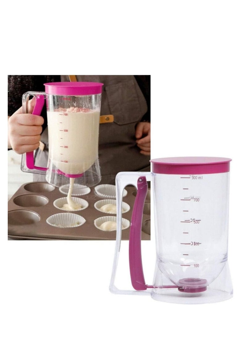 Generic - Pancake Batter Dispenser - Essential Kitchen Tool for Making Pancakes, Cupcakes, Waffles, Muffins, Crepes, Cakes - Easy Pour Baking Supplies for Pan - Pan Maker with Measuring Sticker - Image 1