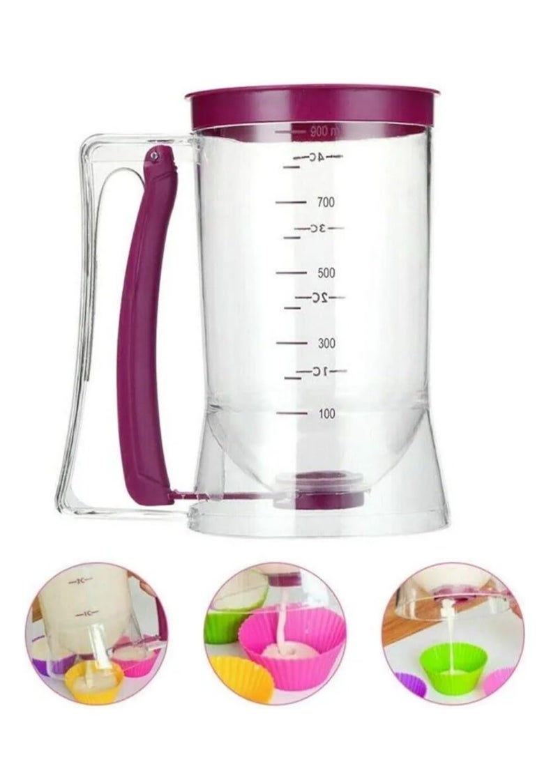 Generic - Pancake Batter Dispenser - Essential Kitchen Tool for Making Pancakes, Cupcakes, Waffles, Muffins, Crepes, Cakes - Easy Pour Baking Supplies for Pan - Pan Maker with Measuring Sticker - Image 1