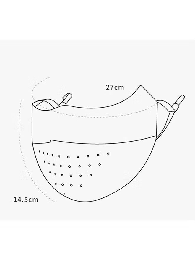 واي جيه 5 قطع أقنعة وجه حريرية جليدية قابلة للتنفاس، مغلفة بأقمشة واقية من الغبار ومقاومة للشمس (أسود + وردي + أزرق + رمادي) - Image 2