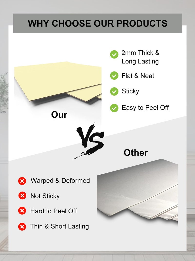 Mogisoniric Upgraded 4 Pack Self Stick Mounting Board 2mm Thick, Acid Free 11 X 14 inch Sticky Board for Cross Stitch, Self Adhesive Photo Backing Supplies for Framing Picture Embroidery Needlework Craft - Image 5