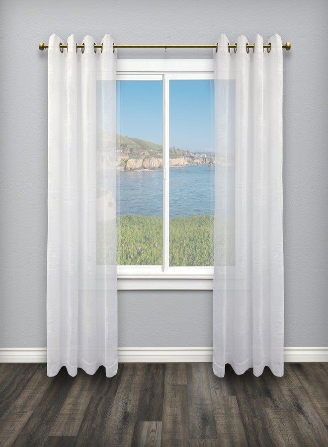 Decopolitan Morena 26-48 Inch Adjustable Curtain Rod Set, 5/8 Inch Diameter in Brass - Image 3
