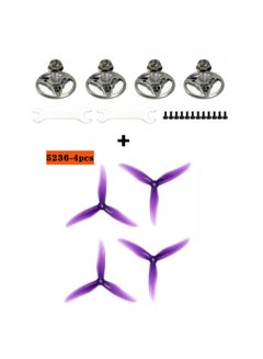 For DJI Fpv Traversing Machine Motor Propeller Seat Mounting Seat Propeller Modified Racing Aerial Photography Drone Upgrade Accessories-Color:5236 Purple Paddle 1 Set + Paddle Base 1 Set-Specification:For DJI FPV COMBO